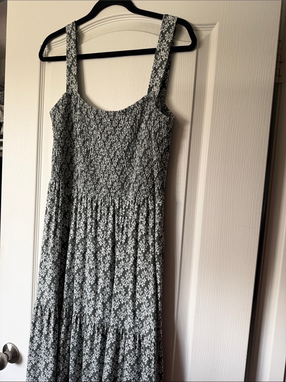 LOFT | Sage Green Floral Midi Dress